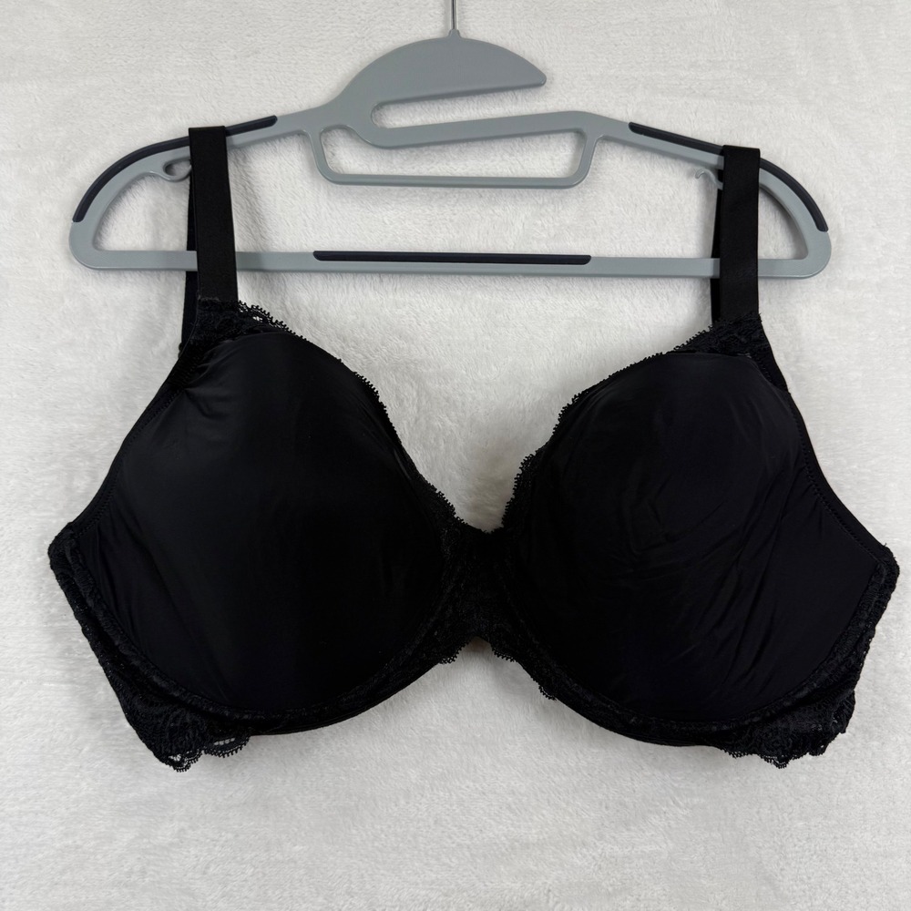 Adore Me Black Lace Trim Full Coverage Underwire Bra 38G 135008 Womens Lingerie‎